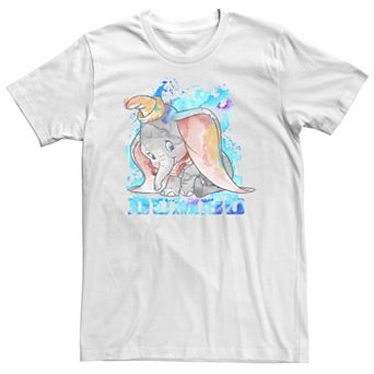 Big & Tall Disney Dumbo Classic Watercolor Splatter Portrait Tee