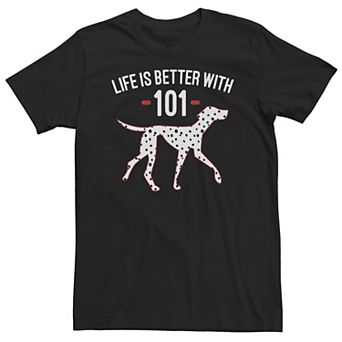 Big & Tall Disney 101 Dalmatians Life Is Better With Dogs Tee