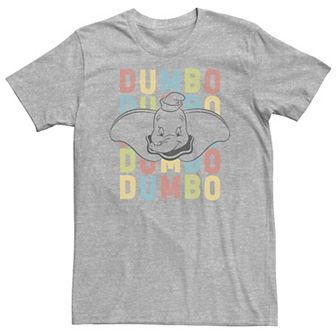 Big & Tall Disney Dumbo Name Stack Colorful Vintage Poster Tee