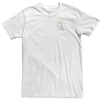 Big & Tall Disney Dumbo Cute Left Chest Vintage Tee