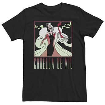 Big & Tall Disney 101 Dalmatians Cruella De Vil Portrait Box Up Tee