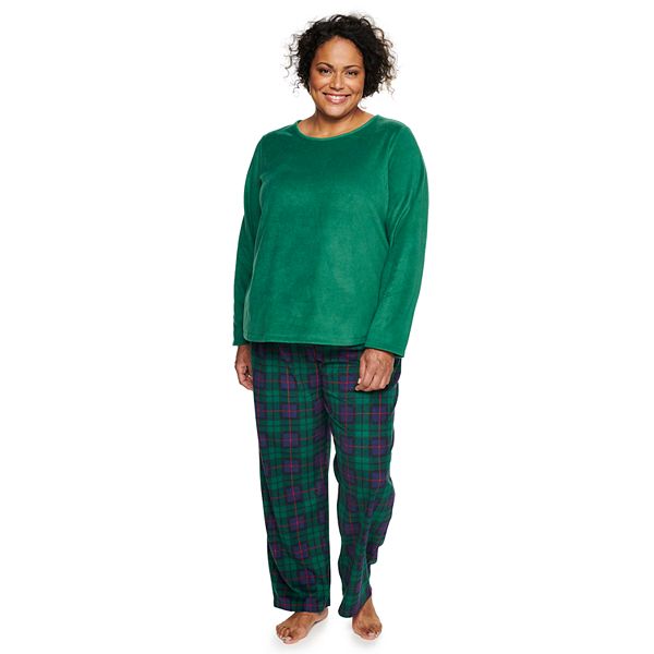 Plus Size Croft & Barrow® Micro Fleece Long Sleeve Pajama Top