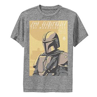 Boys 8-20 Star Wars The Mandalorian Bounty Hunter Portrait Performance Graphic Tee
