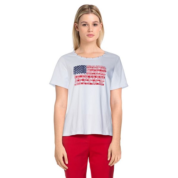 Plus Size Alfred Dunner American Flag Tee