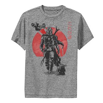 Boys 8-20 Star Wars The Mandalorian The Child aka Baby Yoda Red Sun Ink Portrait Performance Graphic Tee