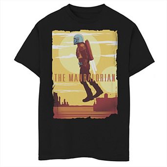 Boys 8-20 Star Wars The Mandalorian Jet Pack Poster Graphic Tee