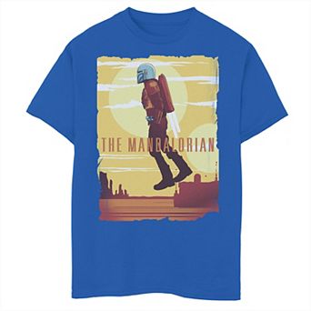 Boys 8-20 Star Wars The Mandalorian Jet Pack Poster Graphic Tee