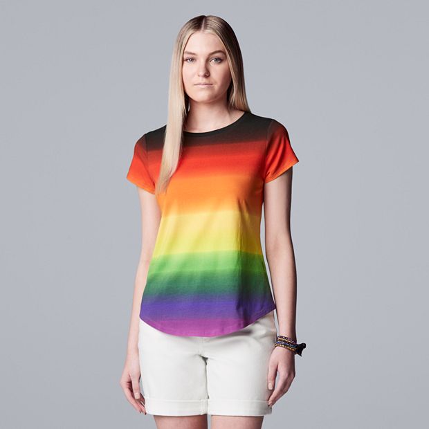 Women's Simply Vera Vera Wang Rainbow Tee