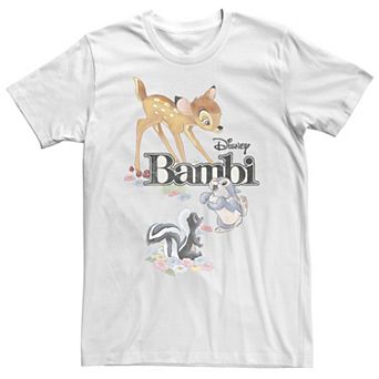 Big & Tall Disney Bambi Classic Group Shot Title Logo Tee