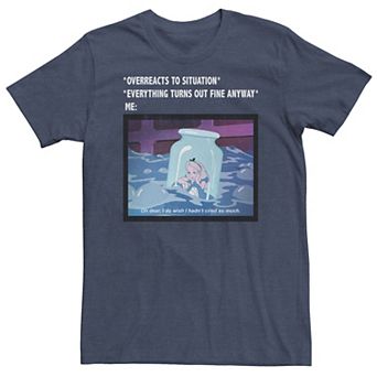 Big & Tall Disney Alice In Wonderland Overreacts To Situation Meme Tee