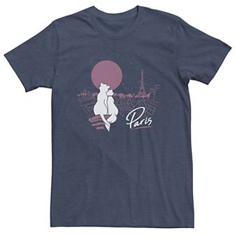 Big & Tall Disney Aristocats Duchess And Thomas In Paris Tee
