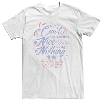 Big & Tall Disney Bambi If You Can't Say Something Nice Quote Tee