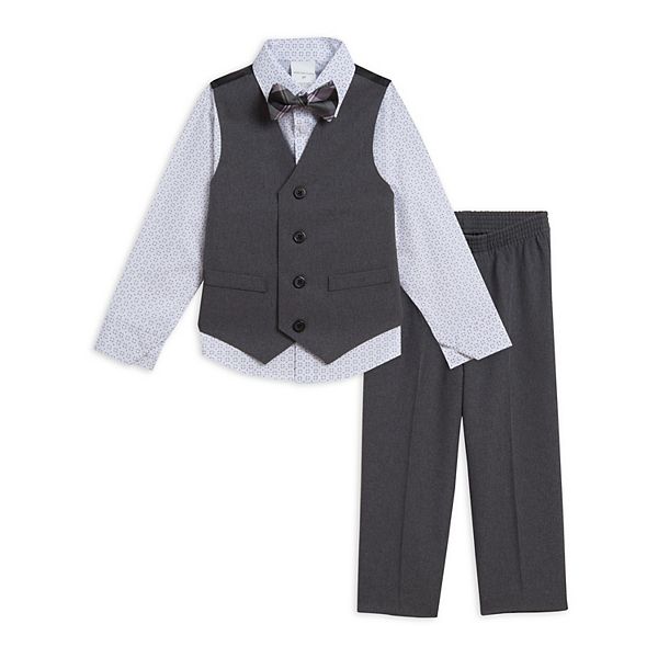 Toddler Boy Van Heusen 4 Piece Poplin Vest Set
