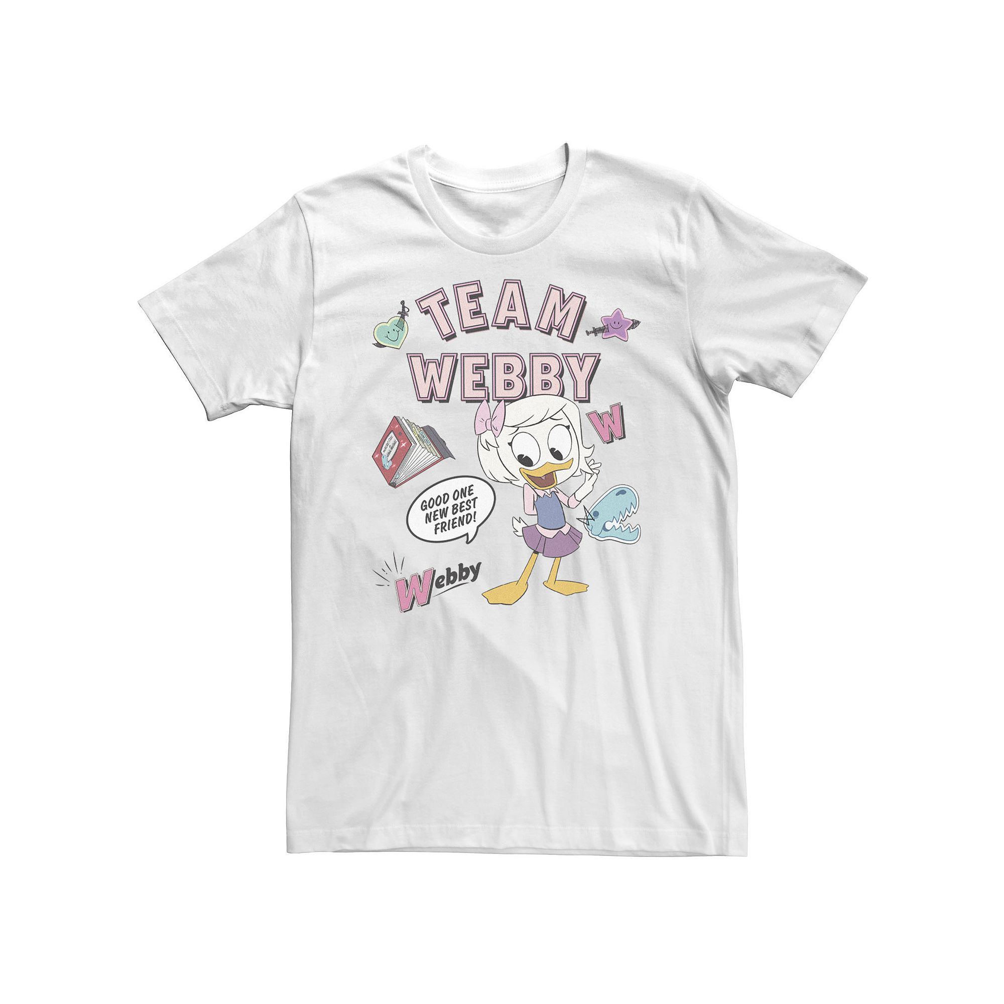 Big & Tall Disney DuckTales Team Webby Collage Tee, Mens, Size: 3XL, White