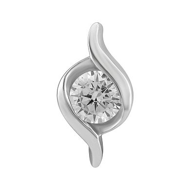 Arctic Clear 14k White Gold 1/2 Carat T.W. Round Cut Lab-Grown Diamond Stud Earrings