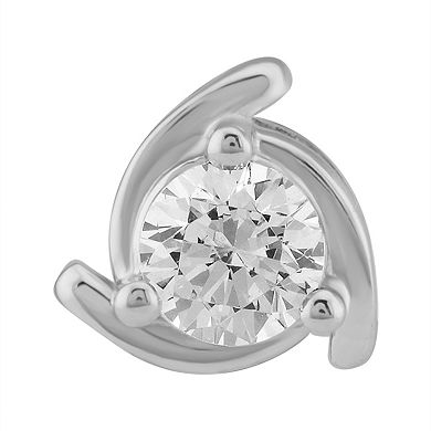 Arctic Clear 14k White Gold 1/2 Carat T.W. Round Cut Lab-Grown Diamond Solitaire Earring