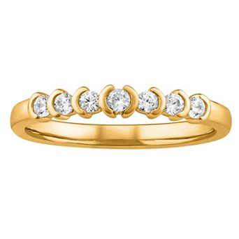 Arctic Clear 14k Gold 1/5 Carat T.W. Round Cut Lab-Grown Diamond Ring
