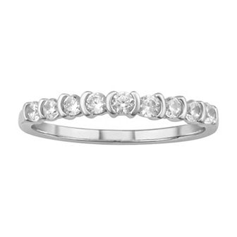 Arctic Clear 14k White Gold 1/3 Carat T.W. Round Cut Lab-Grown Diamond Wedding Band Ring