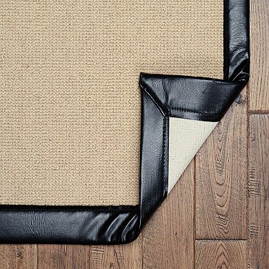 Linon Athena Natural & Black Wool Blend Rug