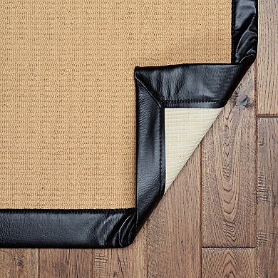 Linon Athena Sisal & Black Wool Blend Rug