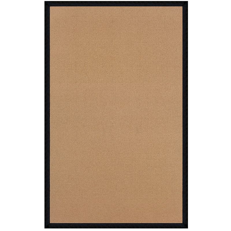 Linon Athena Cork & Black Wool Blend Rug, 8X11 Ft