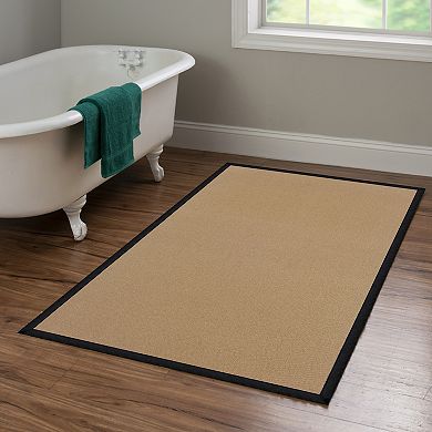Linon Athena Cork & Black Wool Blend Rug