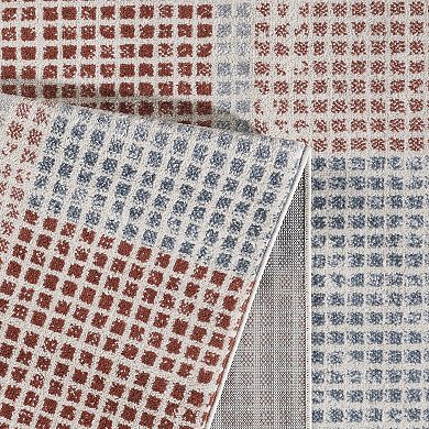 Loomaknoti Abielin Light Blue and Ivory Area Rug