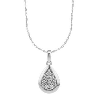 Sterling Silver 1/4 Carat T.W. Diamond Pendant Necklace