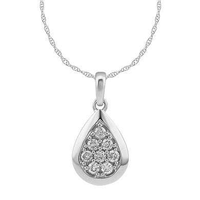 Sterling Silver 1/4 Carat T.W. Diamond Pendant Necklace