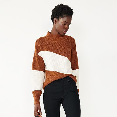 Women's cognac colored sweater cheap