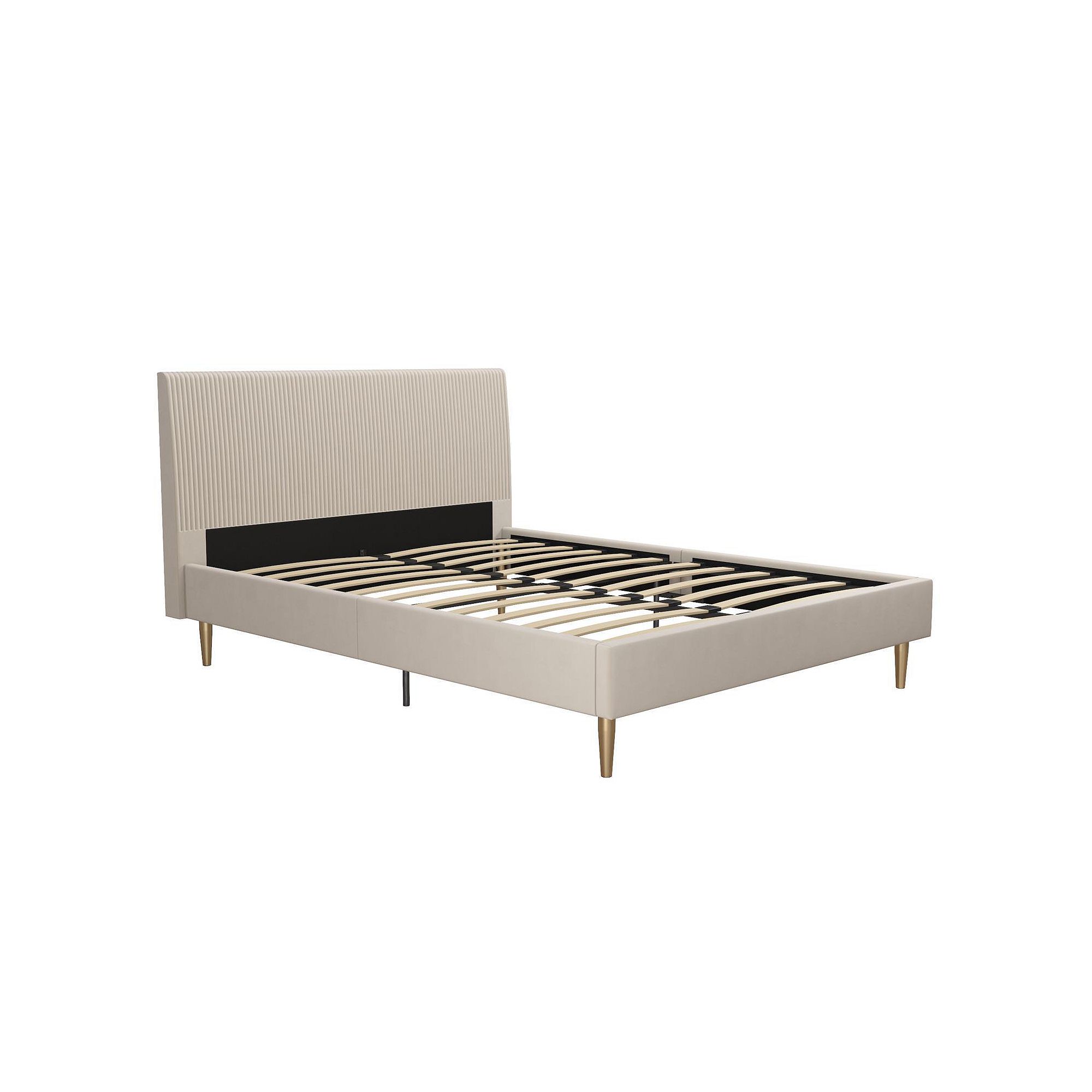 Mr. Kate Daphne Upholstered Bed, Ivory Velvet