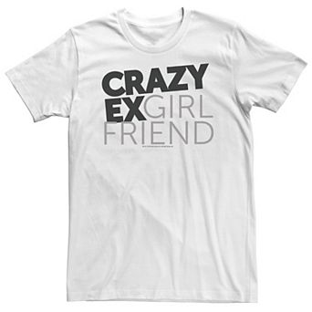Big & Tall Crazy Ex Girlfriend Black & Gray Font Tee