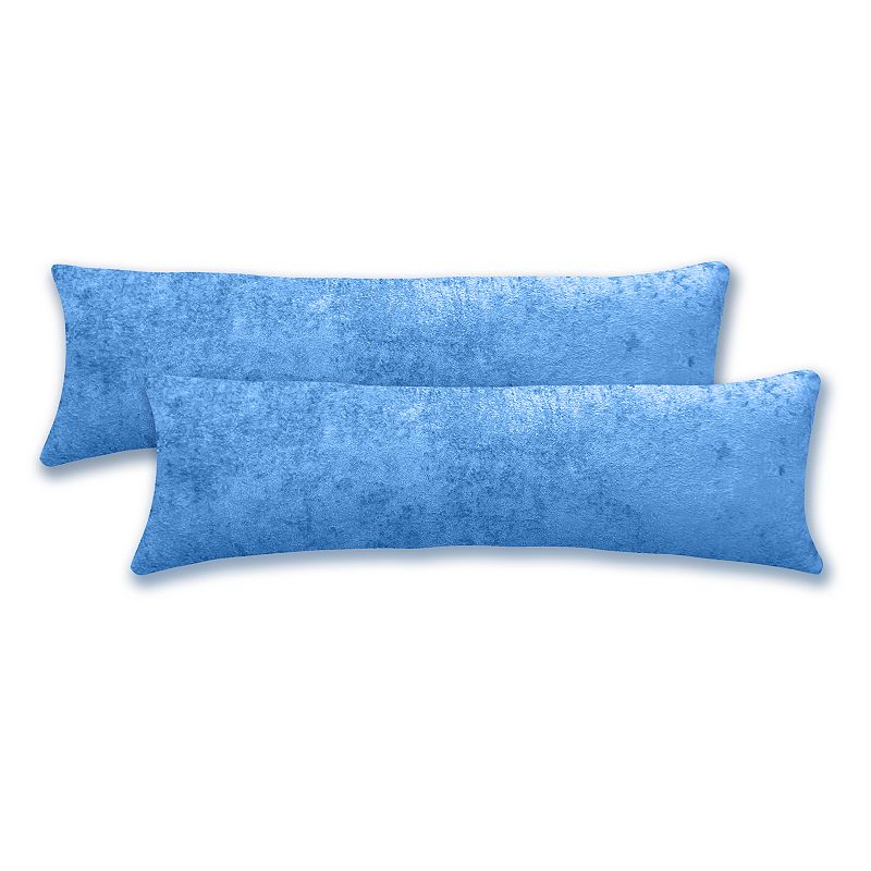 Velvet Body Pillow Cover 2-Pack Set, Blue