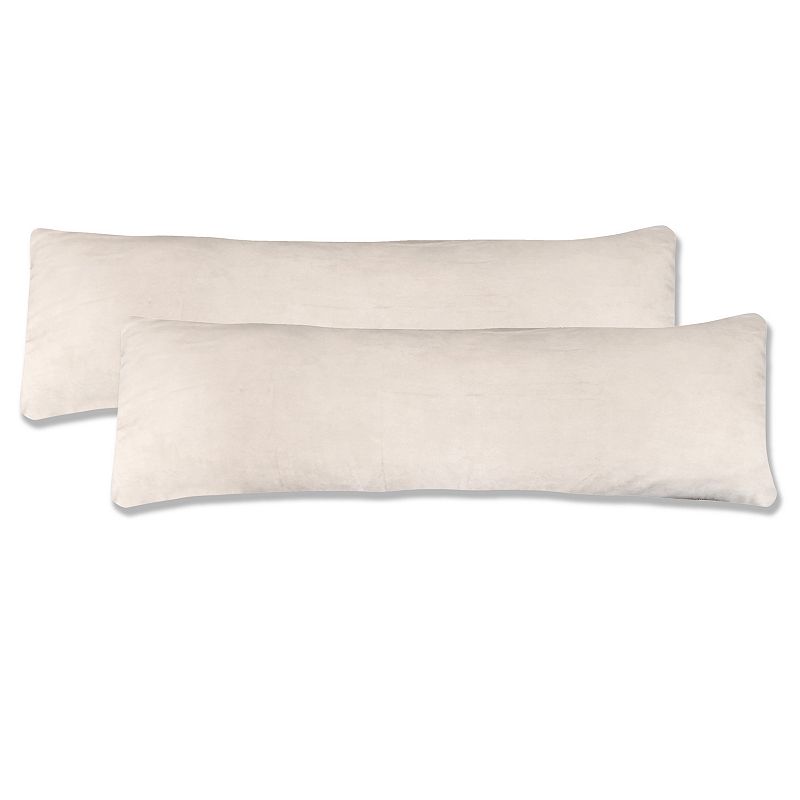 77225399 Microsuede Body Pillow Cover 2-Pack Set, Beig/Gree sku 77225399