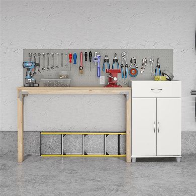 SystemBuild Lonn 1-Drawer Base Storage Cabinet Floor Decor