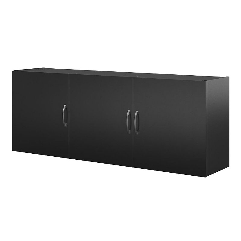 SystemBuild Lonn Long Wall Storage Cabinet, Black