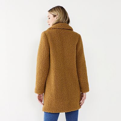 Women s Nine West Double Breasted Teddy Coat