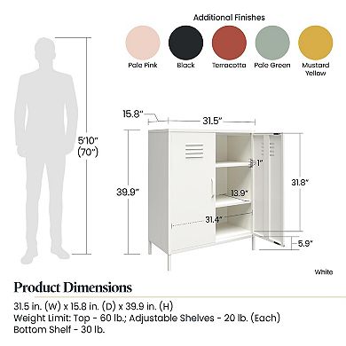 SystemBuild Bonanza 2-Door Metal Locker Storage Cabinet