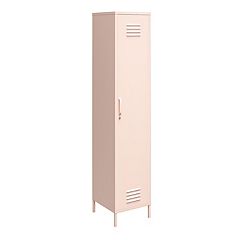 SystemBuild Evolution Bonanza 4 Door Metal Locker Storage Cabinet - Pale Pink