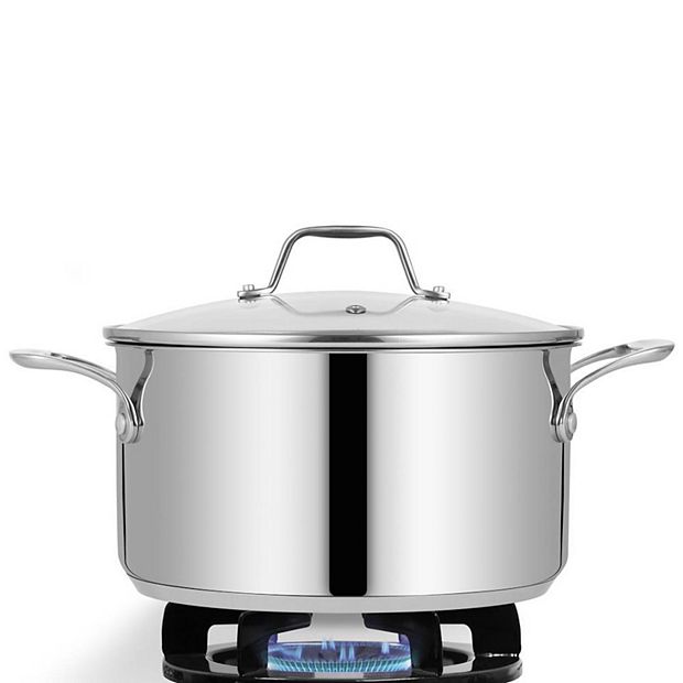 Large Stock Pot with Lid - 35 Quart Big Pots for Cooking - Stainless Steel  Cooking Pot, Soup Pot with Lid, Large Pot for Cooking, Induction Pot Stew