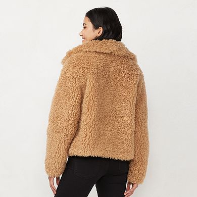 Women's LC Lauren Conrad Toggle Faux-Fur Jacket