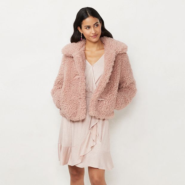 Women's LC Lauren Conrad Toggle Faux-Fur Jacket