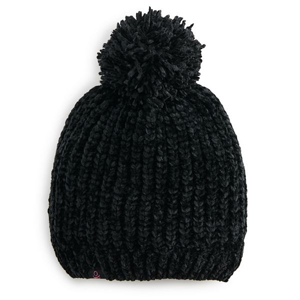 Women's Cuddl Duds® Chenille Knit Beanie with Pom