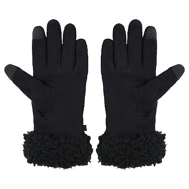 Women's Cuddl Duds® Soft Knit Gloves with Sherpa Cuff