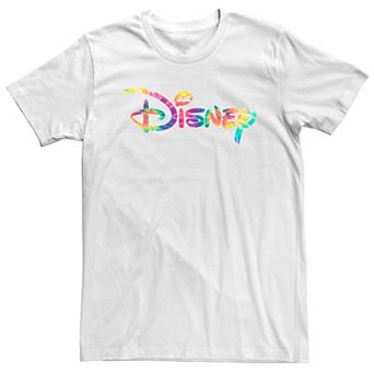 Big & Tall Disney Rainbow Tie-Dye Chest Logo Tee