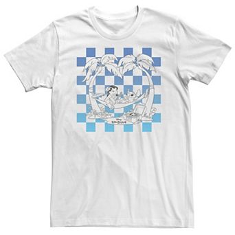 Big & Tall Disnye Lilo And Stitch Group Line Art Patterns Tee