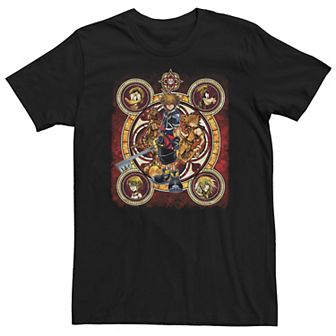 Big & Tall Disney Kingdom Hearts Group Shot Circles Tee