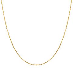Everlasting Gold 14k Gold Singapore Chain Necklace 24-in. by