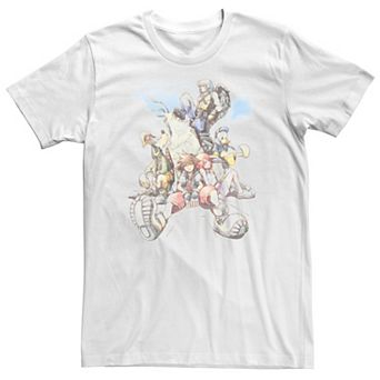 Big & Tall Disney Kingdom Hearts Group Shot Deep Dive Sketch Tee