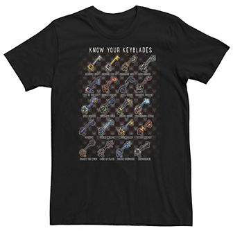 Big & Tall Disney Kingdom Hearts Know Your Keyblade Tee